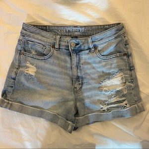 American Eagle Denim Stretch Mom Shorts